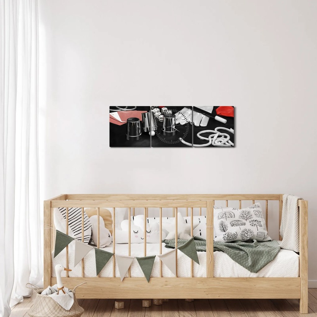 Obraz vecí kúzelníka (s hodinami) (90x30 cm)