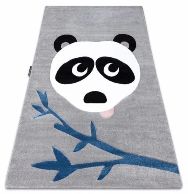Detský kusový koberec Panda sivý 80x150cm