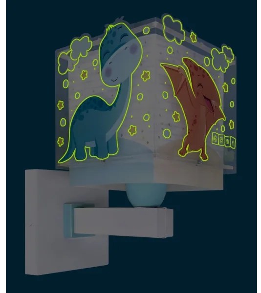 Dalber 63459 - Detská nástenná lampa BABY DINOS 1xE27/15W/230V pestrofarebná