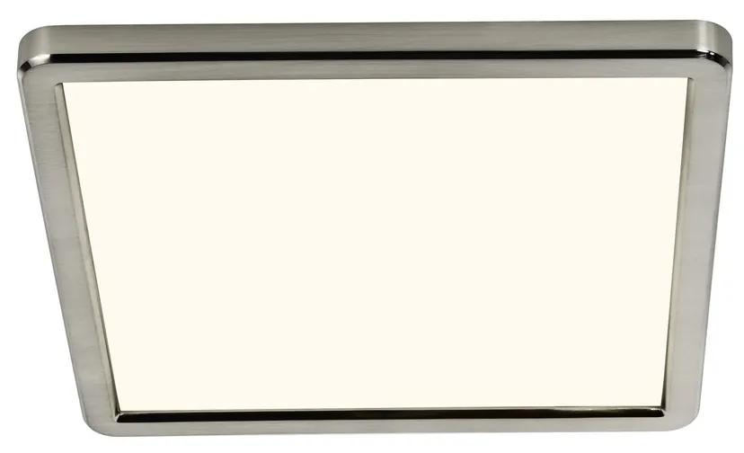 NORDLUX Stmievateľné stropné svietidlo LED OJA, 14,5 W, teplé denné biele svetlo, 30x30 cm, strieborná