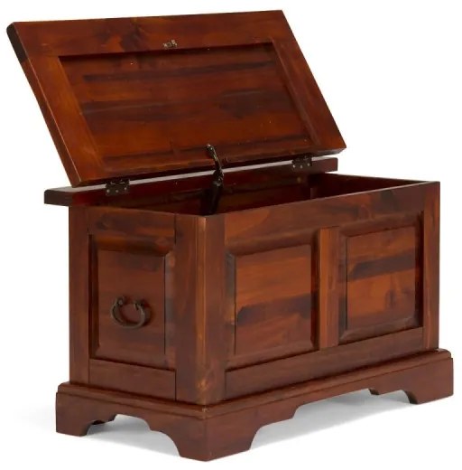 furniture-nabytek.cz - Masívna truhlica Catana z borovicového dreva, lakovaná, hnedá
