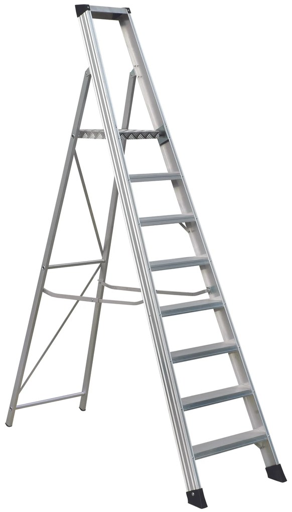 Elkop Stavebné hliníkový rebrík s plošinou 8 priečok
