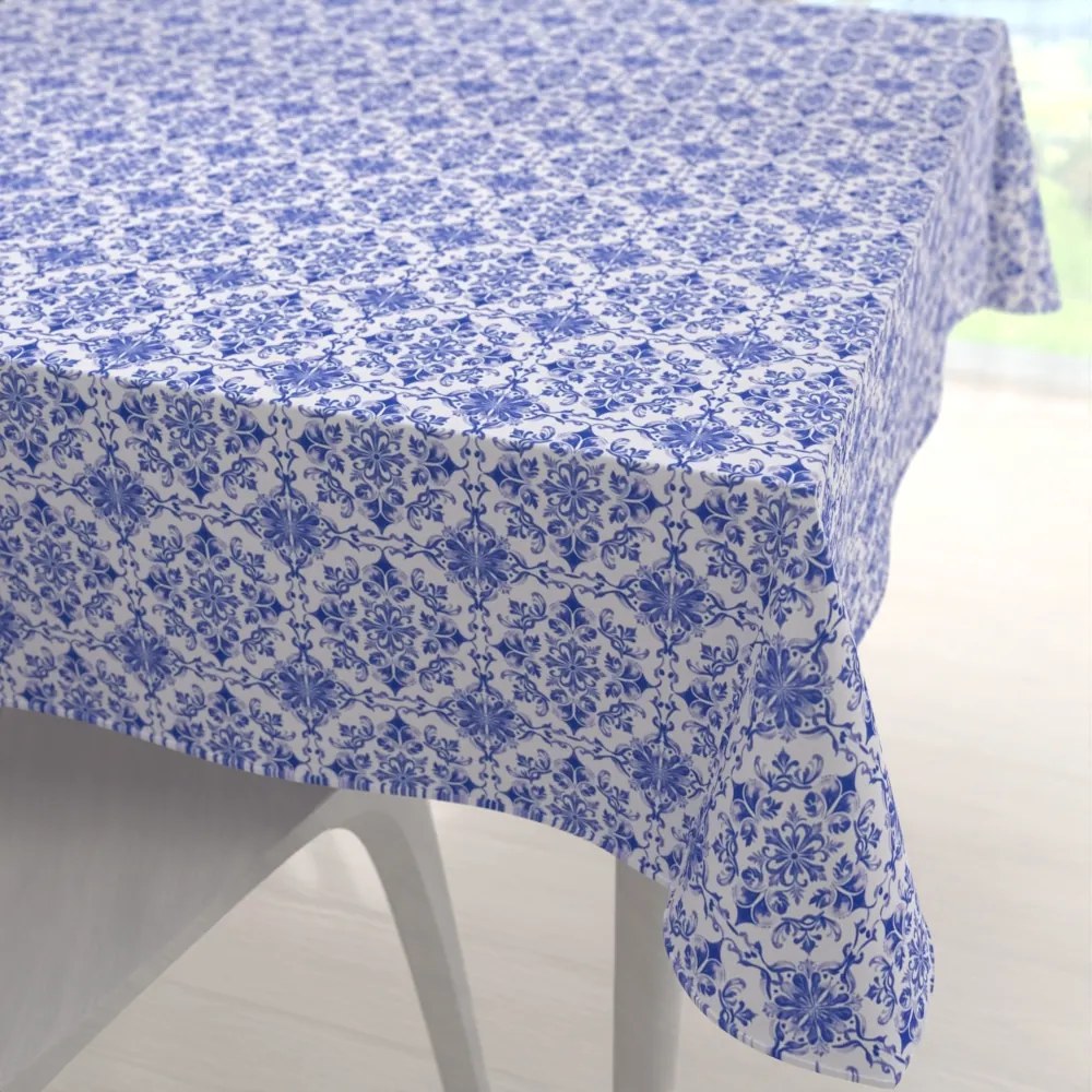 Biante Teflónový štvorcový obrus TF-118 Modro-biely vzor Maroko 110x110 cm