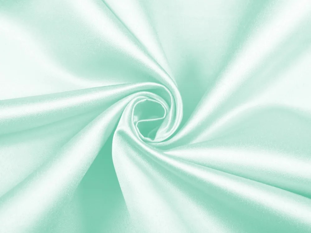 Biante Saténový behúň na stôl polyesterový Satén LUX-059 Svetlo mintový 20x120 cm