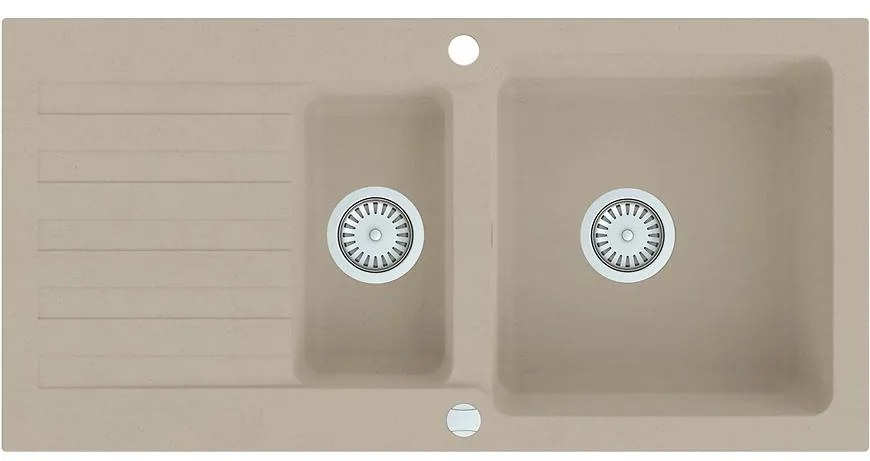 Granitový drez 1,5K 960x480 béžový