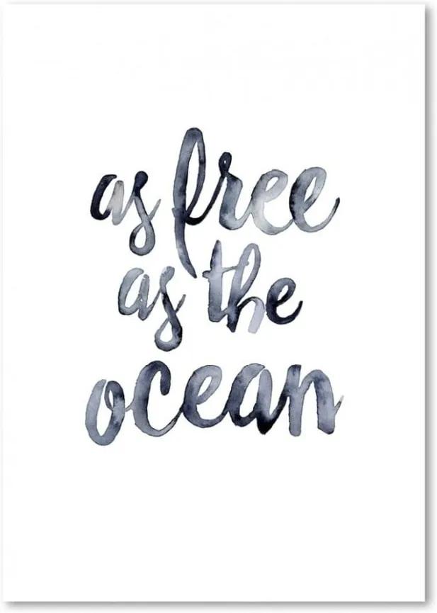 Plagát Leo La Douce As Free As The Ocean, 29,7 x 42 cm