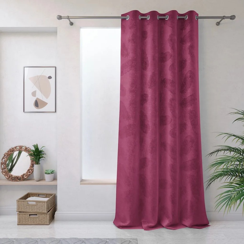Záves AmeliaHome Velvet Peacock rubín, velikost 135x250