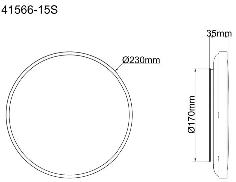 Globo 41566-15S - LED Stropné svietidlo NIELSEN LED/15W/230V pr. 23 cm čierna