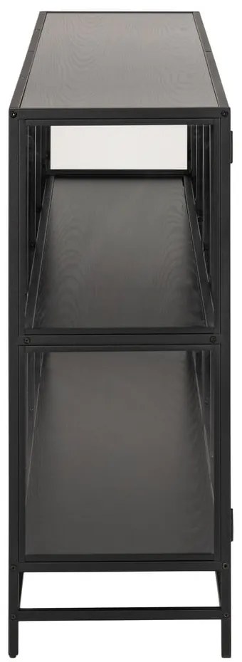 Čierna vitrína v dekore jaseňa 152x86 cm Seaford – Actona