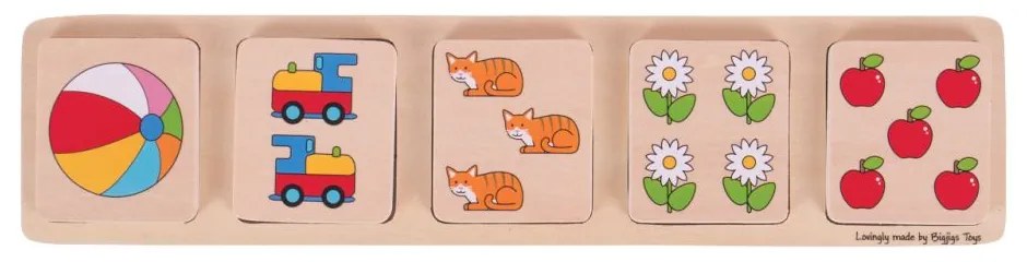Bigjigs Toys Vkladacie puzzle počítanie