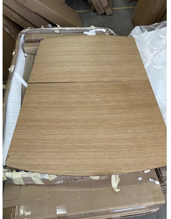 AKCIA Jedálenský stôl VITRO II s doskou v dekore dub 120(160)x80, rozkladací II. akosť