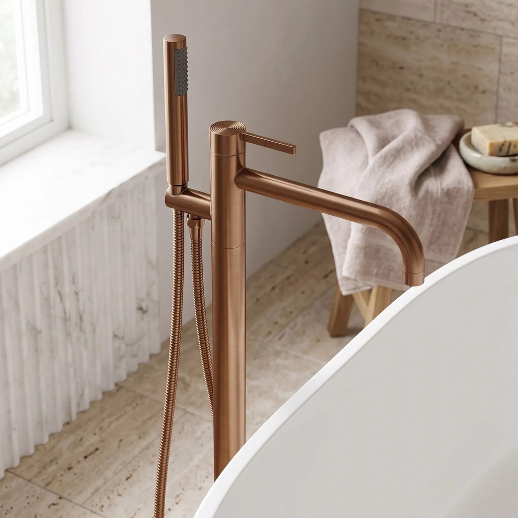Rea Foster, voľne stojaca vaňová batéria, medená matná, 87 cm, REA-B2253