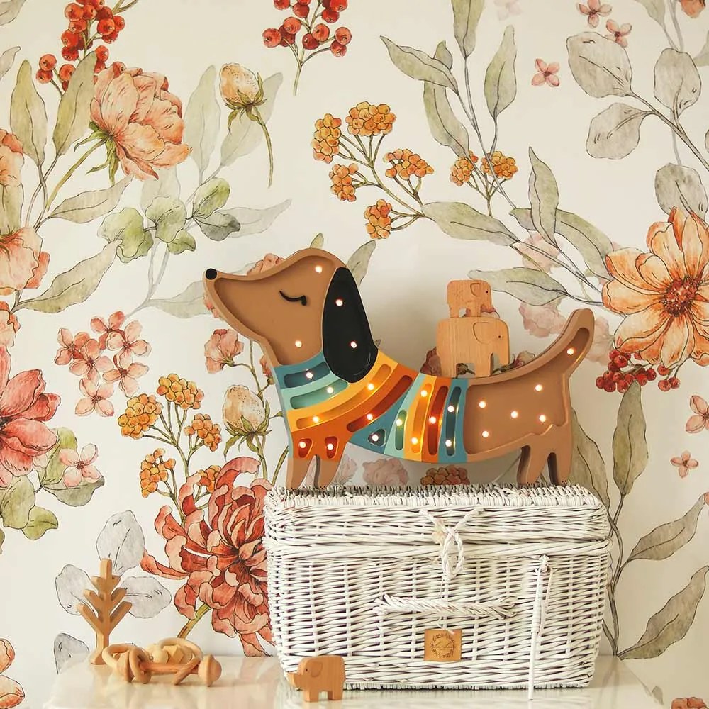 Tapeta jesenná lúka biela 280x100 cm