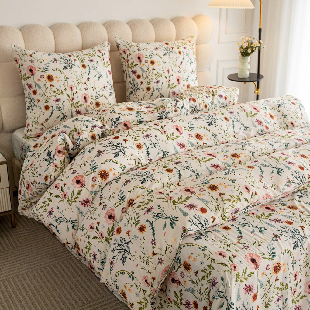 Obliečky z mikrovlákna HERBALIS krémové Rozmer obliečky: 2 ks 70 x 90 cm | 200 x 220 cm