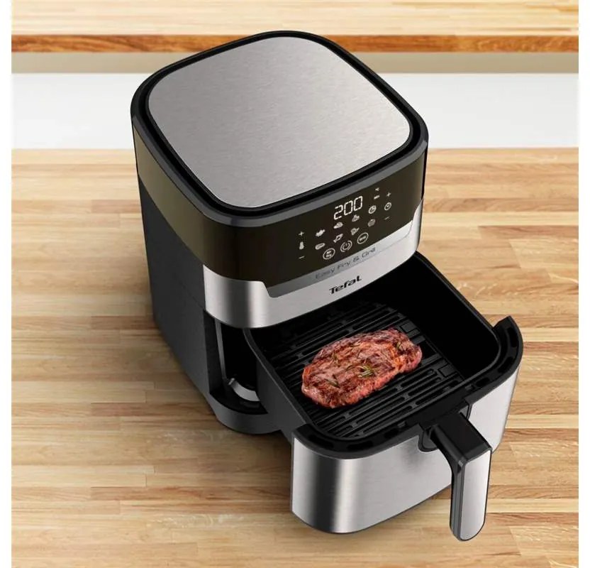 Teplovzdušná fritéza Tefal Easy Fry & Grill 2v1 Digital EY505D15 Nerezová/Čierna