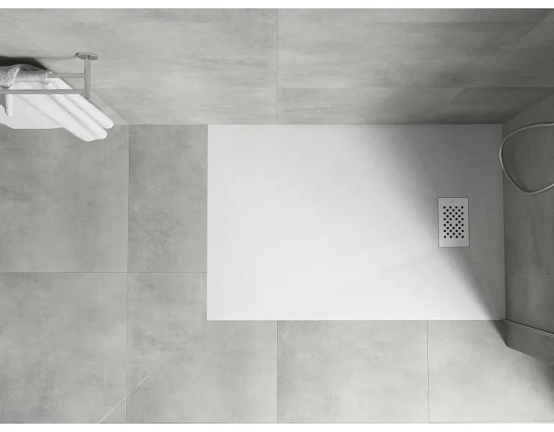 Mexen Hugo, obdĺžniková sprchová vanička SMC 130 x 90 cm, biela, biela krytka, 42109013-W