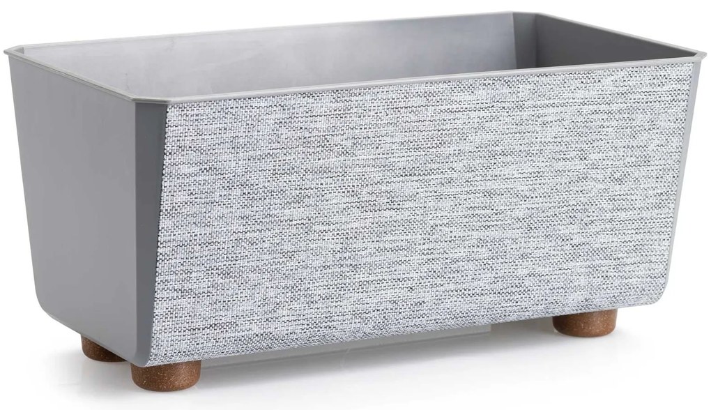 PLASTOVÝ KVETINÁČ SALVIA TX 28,5X17 CM SIVÁ