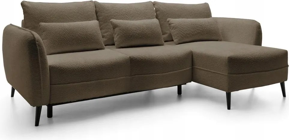 Rohová sedacia súprava Eilish (p) (béžová čierna)