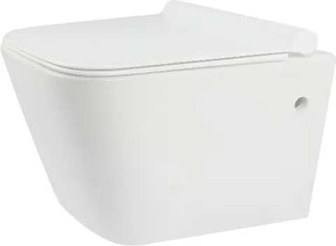 Rea Ryan Rimless Slim, závesná WC misa, biela, REA-C7400