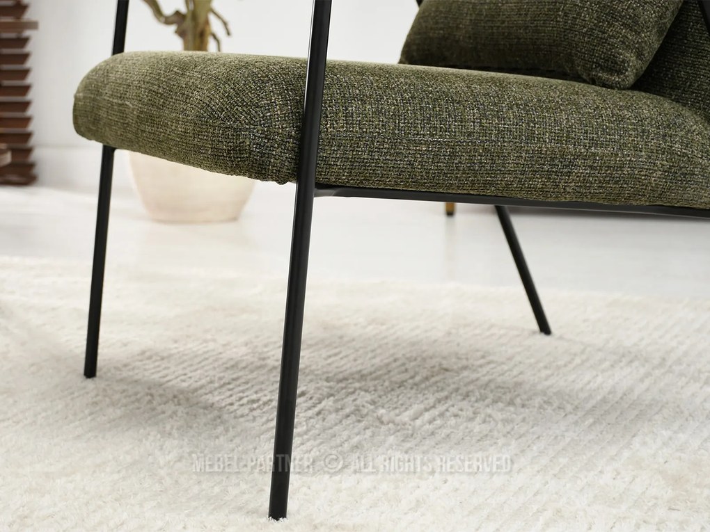 Kreslo Elba (zelená + orech). Akcia -20%. Vlastná spoľahlivá doprava až k Vám domov. 1110002