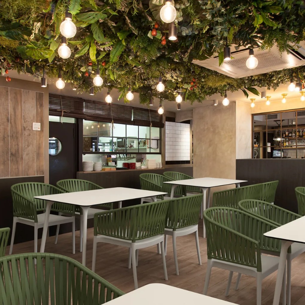 PORTOFINO záhradná stolička s podrúčkami white/olive green