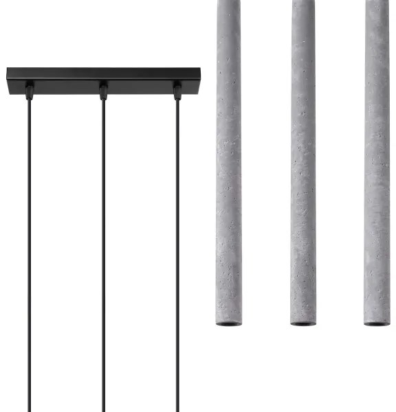 Sollux SL.1272 - Luster na lanku PASTELO 3xG9/8W/230V betón