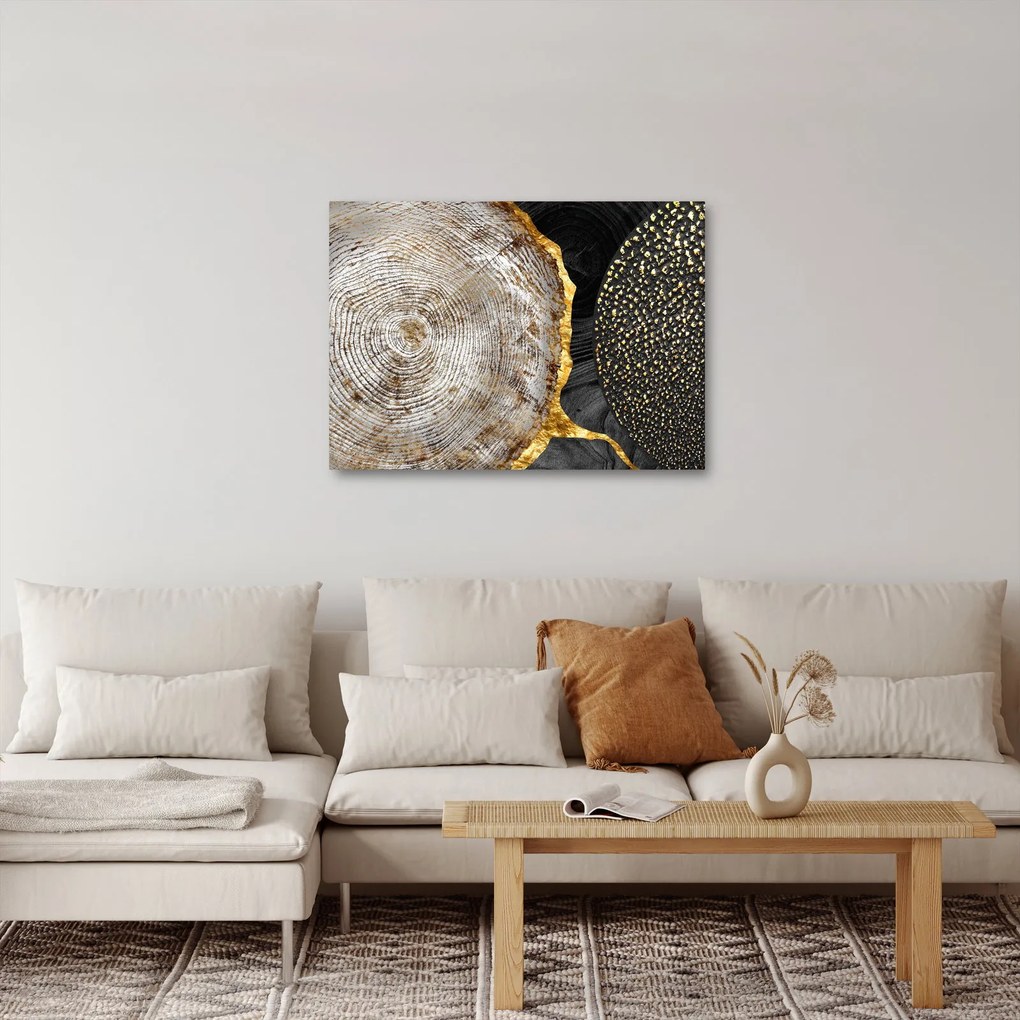 Obrázok - Kmeň stromu v koláži 2 (70x50 cm)
