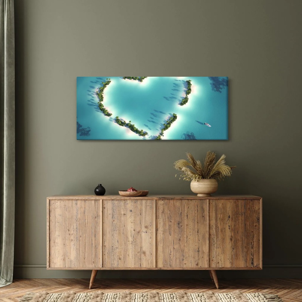 Obraz - Ostrovy srdce (120x50 cm)