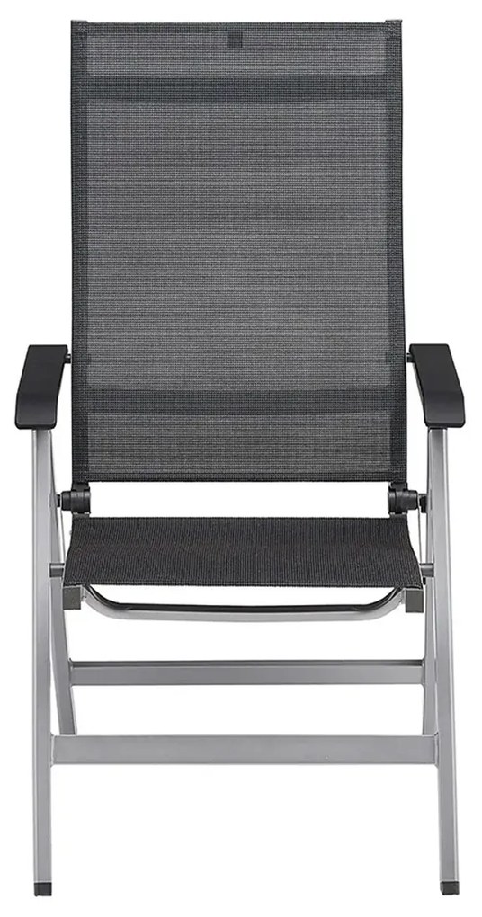 Basic+ Premium polohovateľné záhradné kreslo strieborné