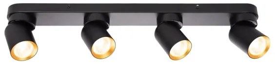 Bodové svietidlo ANDY 4xGU10/8W/230V čierna/zlatá