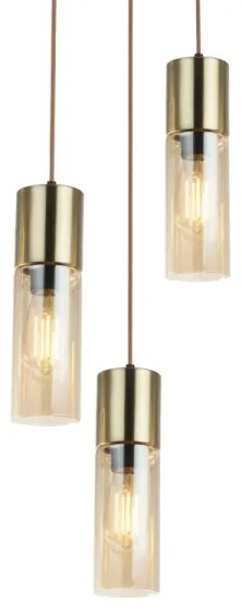 Globo 21000-3HM - Luster na lanku ANNIKA 3xE27/25W/230V pr. 30 cm mosadz