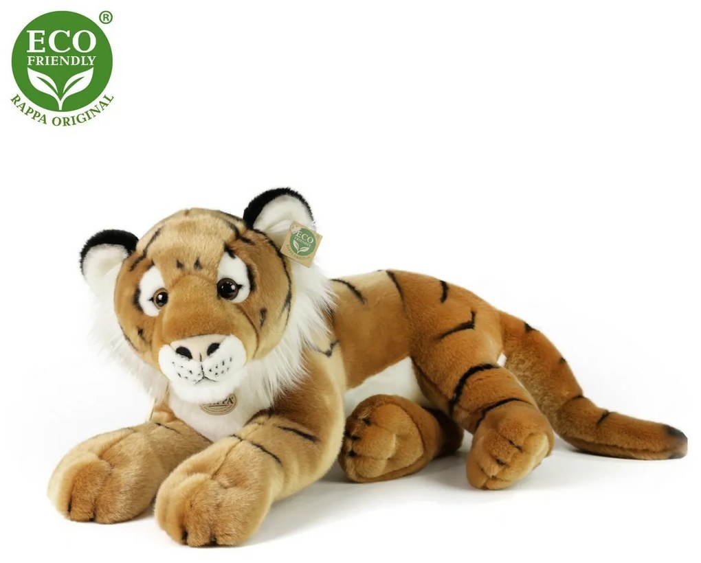 Rappa Plyšový tiger hnedý, 60 cm ECO-FRIENDLY