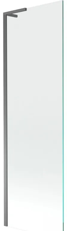 Mexen Next L, 1-krídlová vaňová zástena 60 x 150 cm, 6mm číre sklo, grafitový profil, 895-060-000-03-00-95