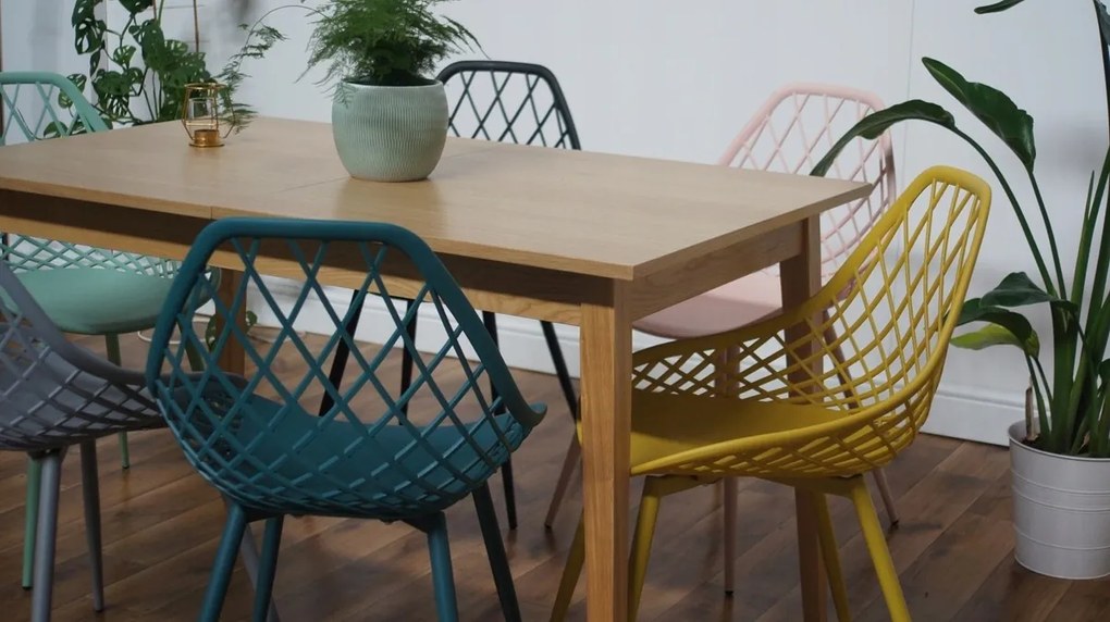 Stolička LUGO šedá - moderná, priesvitná, do kuchyne / záhrady / kaviarne