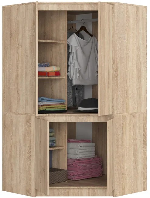 Rohová skriňa S100 4D CLP dub sonoma