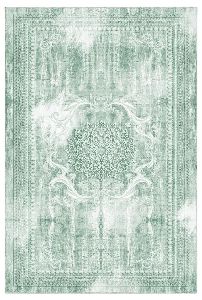 Súprava 2 kusov kúpeľňových predložiek ViaVia zelená/biela