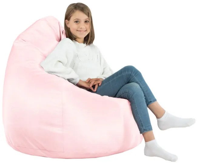 Sedací vak SAKO metalic ružový ekokoža