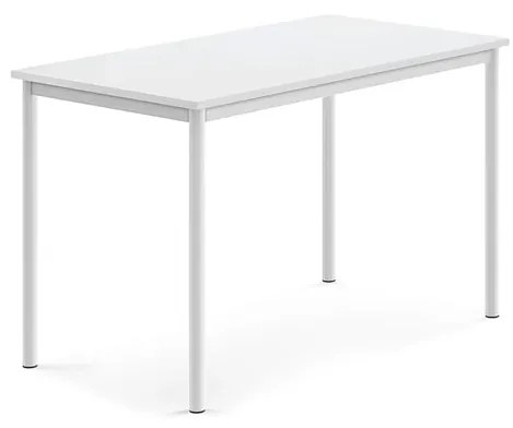 Stôl SONITUS, 1200x700x760 mm, HPL - biela, biela