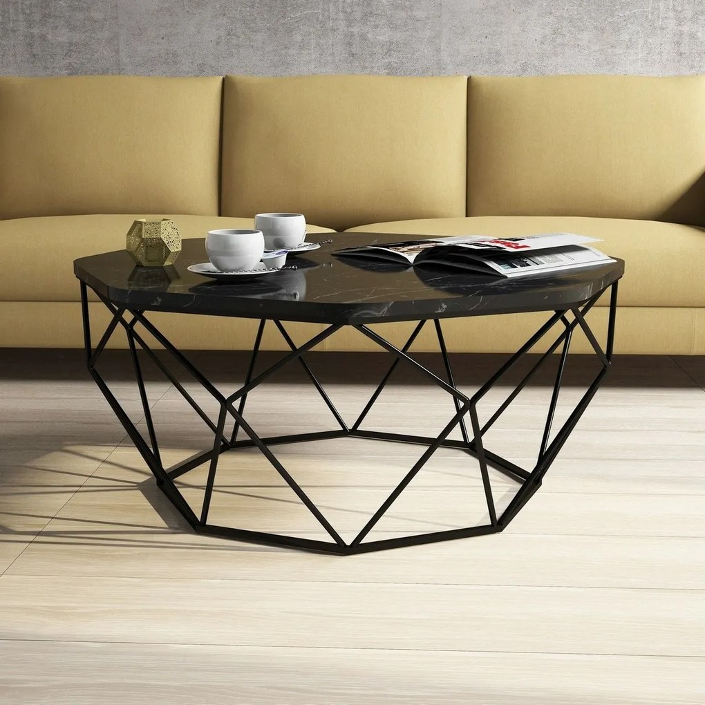 Konferenčný stolík Diamond Black Marble