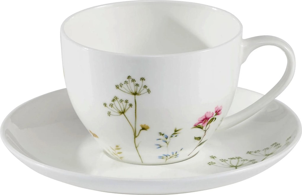 XXXLutz CAPPUCCINO ŠÁLKA S TANIERIKOM Wildflower Novel - Hrnčeky & šálky - 0071360400