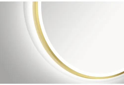 LED zrkadlo do kúpeľne DSK Bronze Circular 60x60 cm IP 24