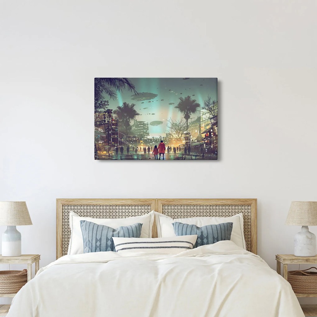 Obraz - mesto v budúcnosti (90x60 cm)