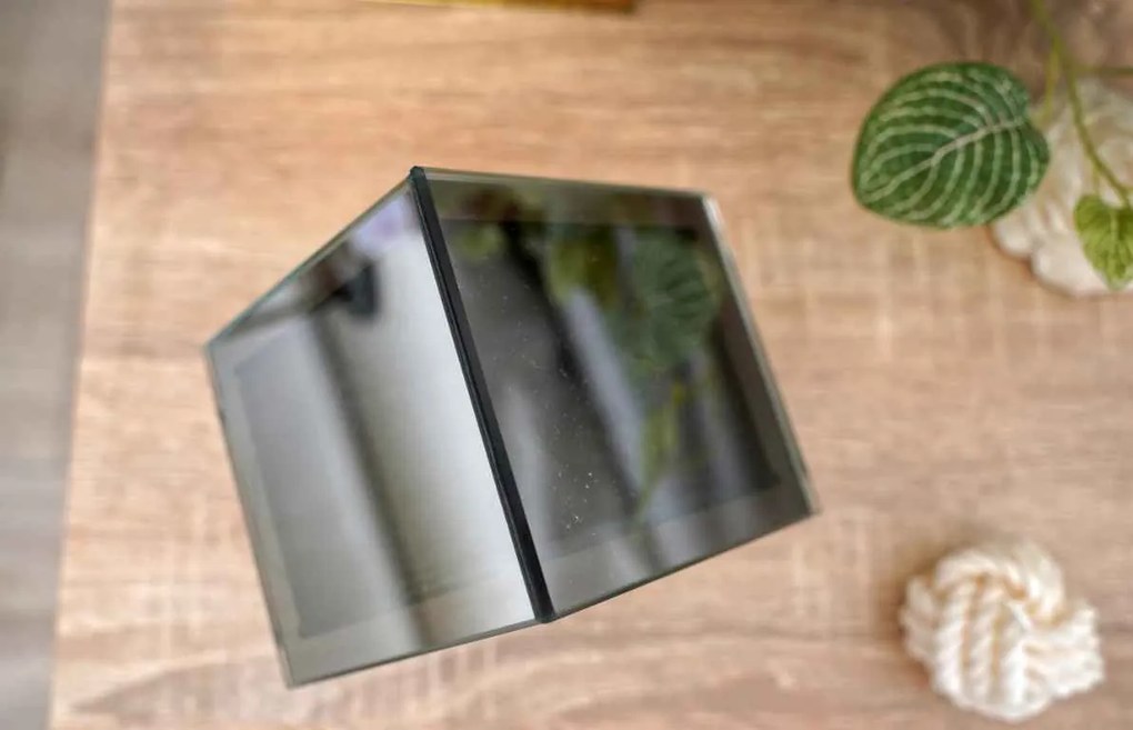 LED sklenený domček ELITE, sivý - viac veľkostí Veľkosť: L