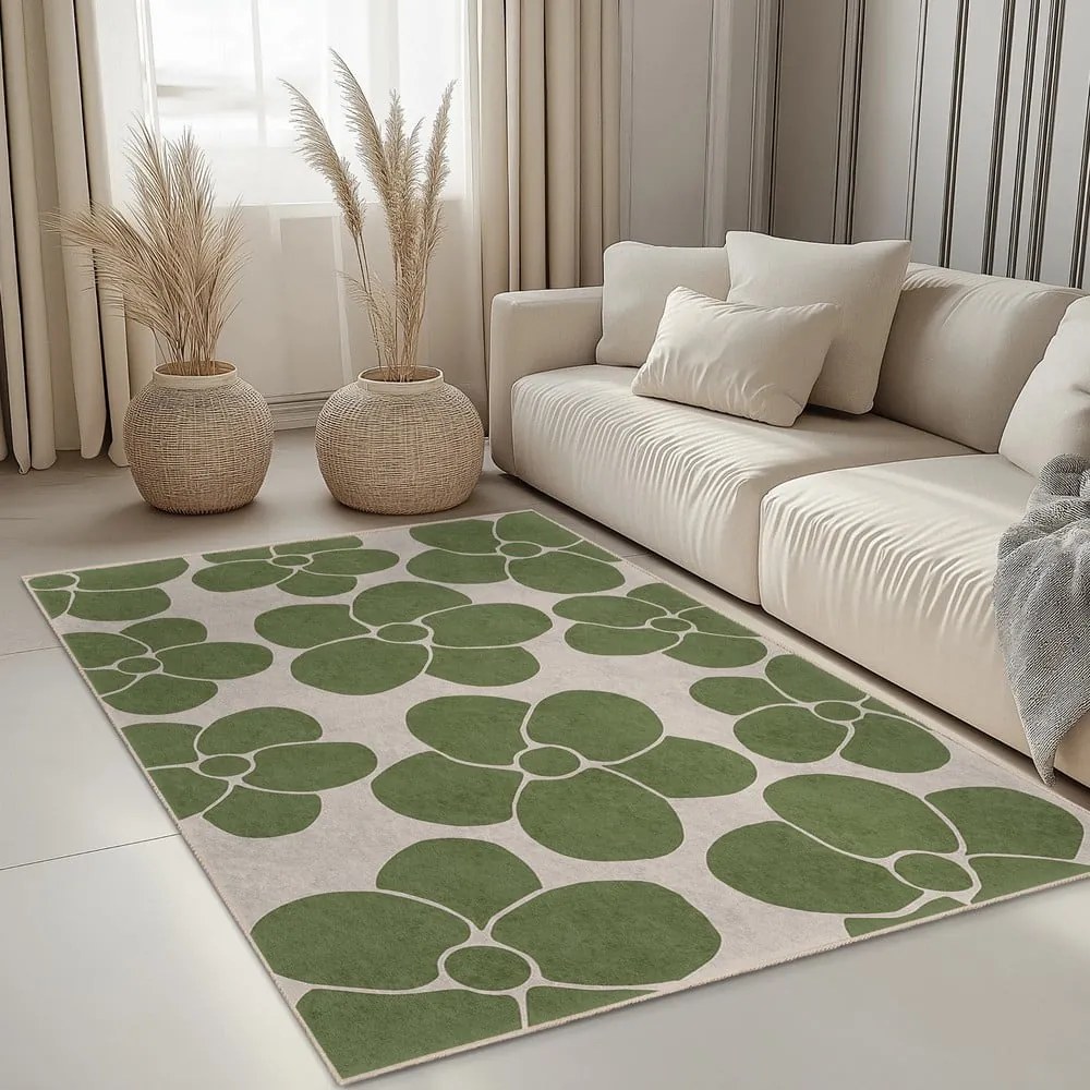 Zelený prateľný behúň 80x200 cm Green Meadow – Mila Home