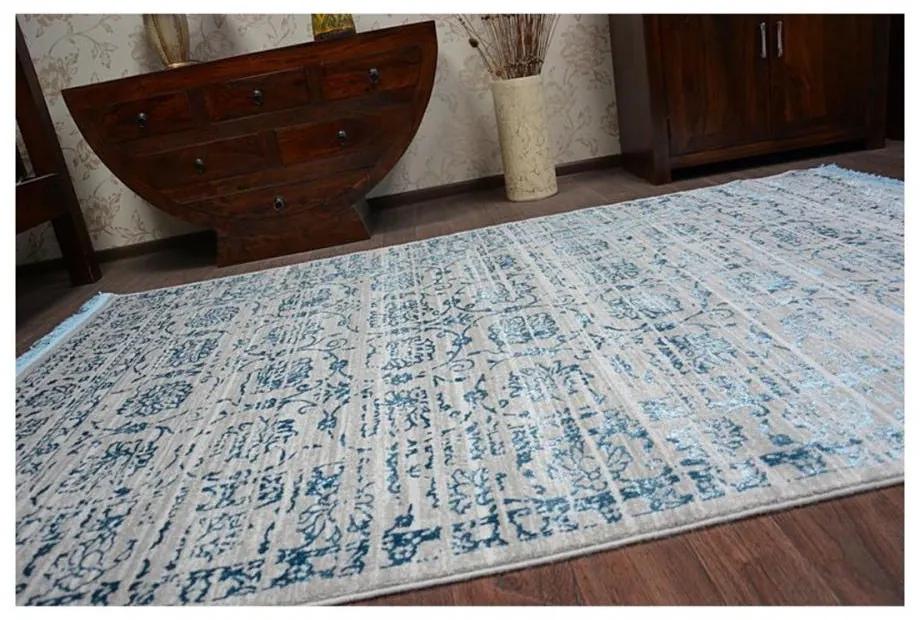Luxusný kusový koberec akryl Leon modrý 80x300cm