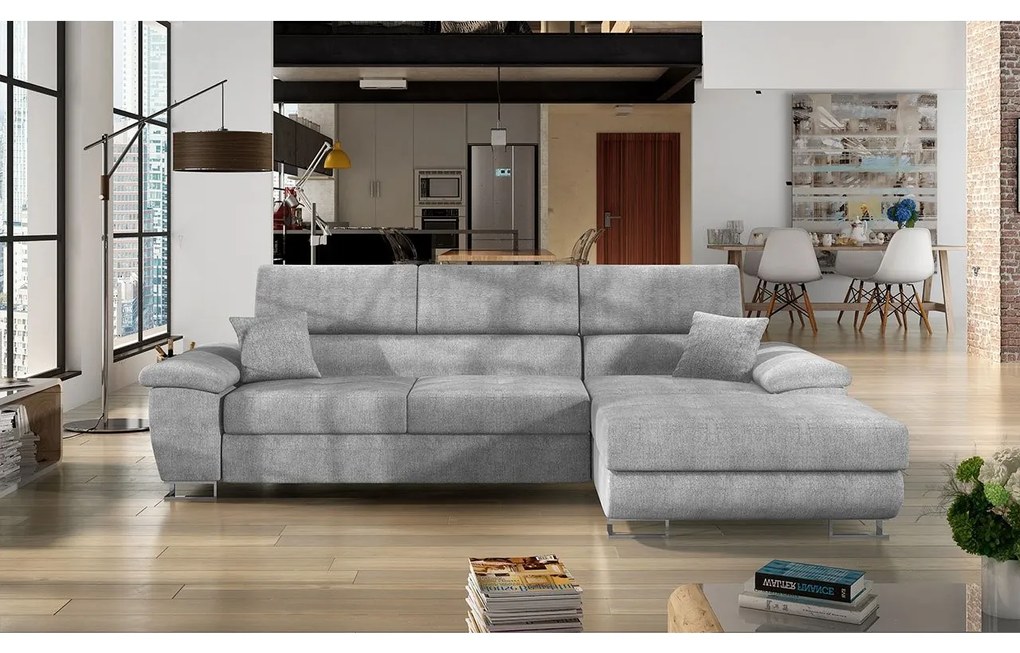 Rohová sedacia súprava Alvin Mini, Dostupné poťahy: ekokoža Soft 017 + Lux 06 + ekokoža Soft 017, Strana: ľavá