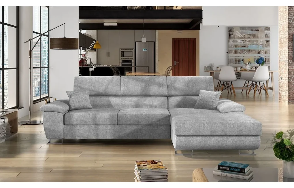 Rohová sedacia súprava Alvin Mini, Dostupné poťahy: ekokoža Soft 017 + Lux 06 + ekokoža Soft 017, Strana: ľavá