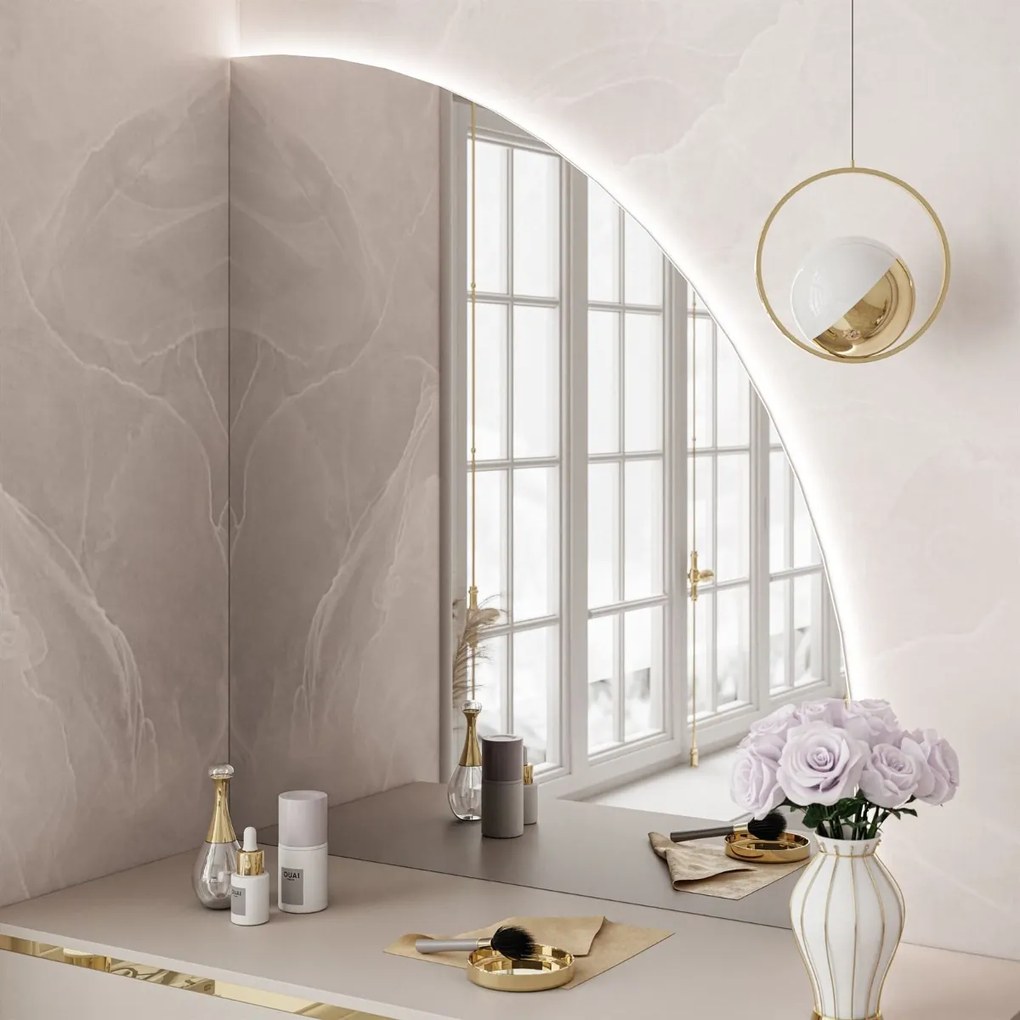 TOALETNÝ STOLÍK NESSIE PRAVÝ + ZRKADLO POLMESIAC