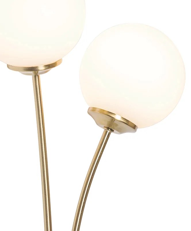 Moderná nástenná lampa zlatá s opálovým sklom 2-svetlo - Atény