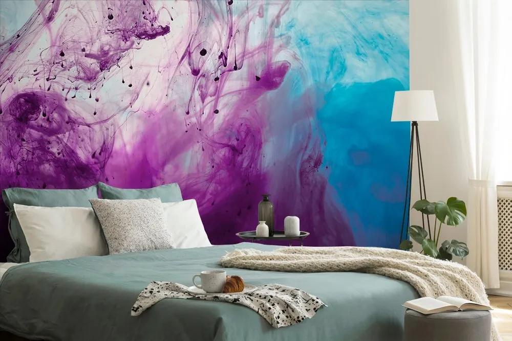 Samolepiaca tapeta kúzelná fialovo-modrá abstrakcia - 450x300